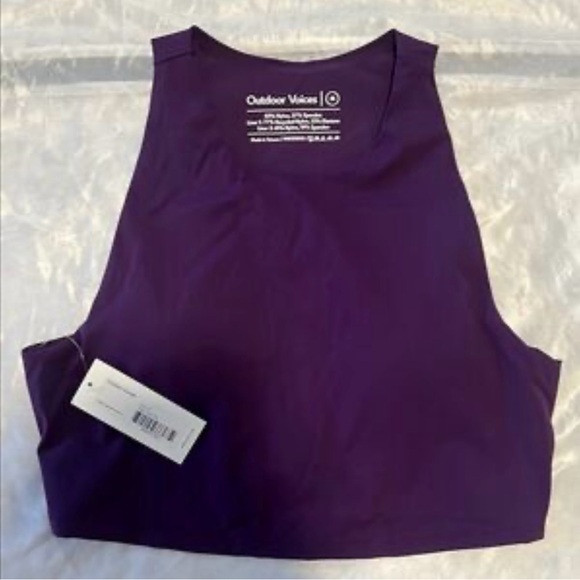 Outdoor Voices Tops - NWT Outdoor Voices Super Form Zoom Crop Top Sz M Acai w Built In Bra